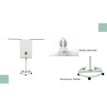 Mobile Magnetic Flipchart Round base PM-RM